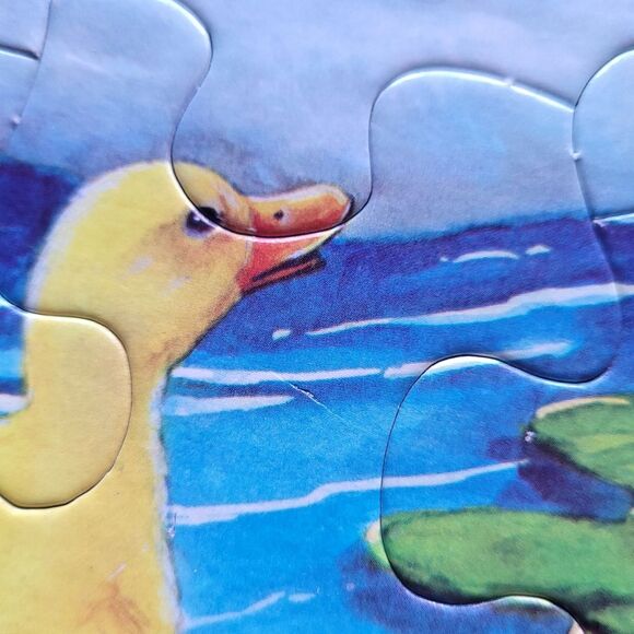 Vintage Golden Frame -Tray Puzzle Duck & Duckling 1983 - Picture 5 of 5